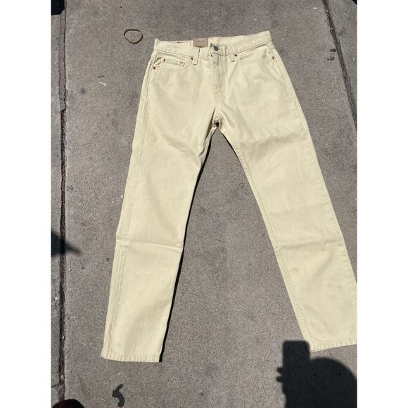 Levi's 502 Pants Men's 30x30 Yellow Denim Jeans Reg Tapered Yellow NEW! TAGS - Picture 13 of 16